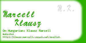 marcell klausz business card